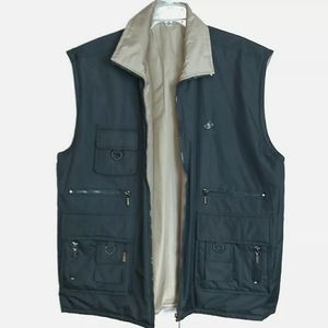 Oukelai Mens Insulated Reversible Vest 3XL
